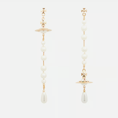 Vivienne westwood 西太后 珍珠土星吊坠耳环