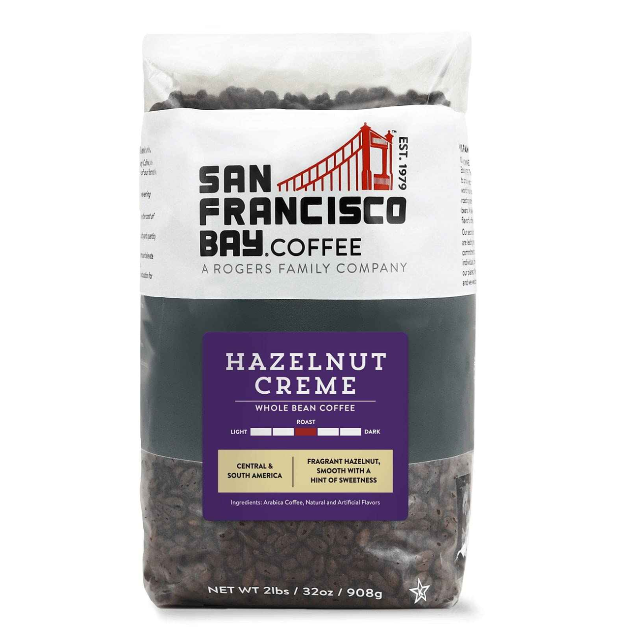 【含税直邮】SAN FRANCISCO BAY 烘焙咖啡豆 浅焙 榛子奶油味 2.00磅(约907克)