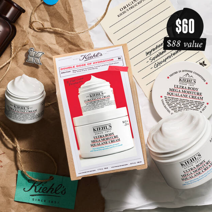 Kiehl's 科颜氏美网：秋促套装专场 高保湿2件套$36 白莲花度假村联名礼包$48