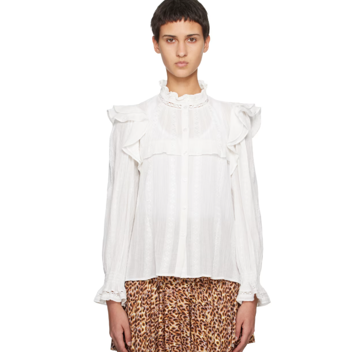 中站含税！Isabel Marant Etoile 白色 Jatedy 衬衫