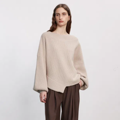 赵露思/许妍同款！Fabrique 羊毛针织上衣 不规则下摆