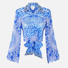 Camilla 短款裹身衬衫