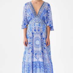 Camilla 收腰荷叶边下摆连衣裙