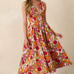 Red Dress 水果印花长裙