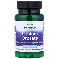 Swanson 乳清酸锂 60粒素食胶囊