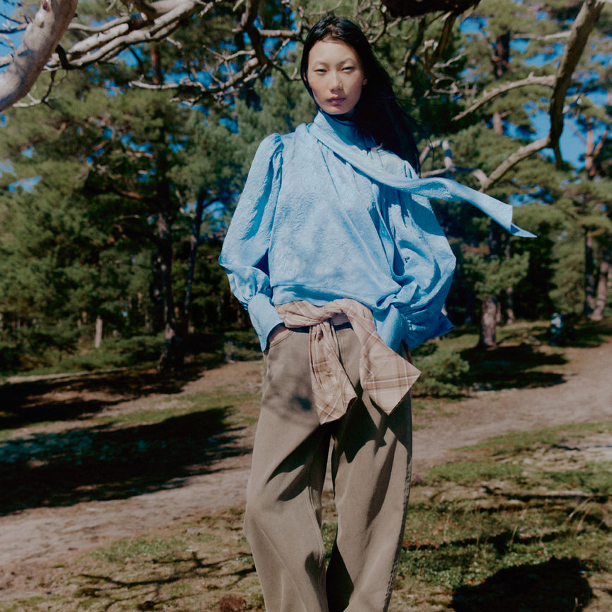 &other stories 宽松阔腿牛仔裤