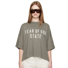 Fear of God ESSENTIALS 灰色 Boxy T 恤
