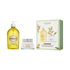 L'OCCITANE 甜扁桃味身体两件套（甜扁桃味沐浴油500ml+甜扁桃味紧致弹润美肤乳200ml）