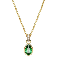 Swarovski 施华洛世奇 Chroma 系列 梨形切割绿色镀金色项链