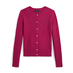 Polo Ralph Lauren 拉夫劳伦大童款玫红色针织开衫