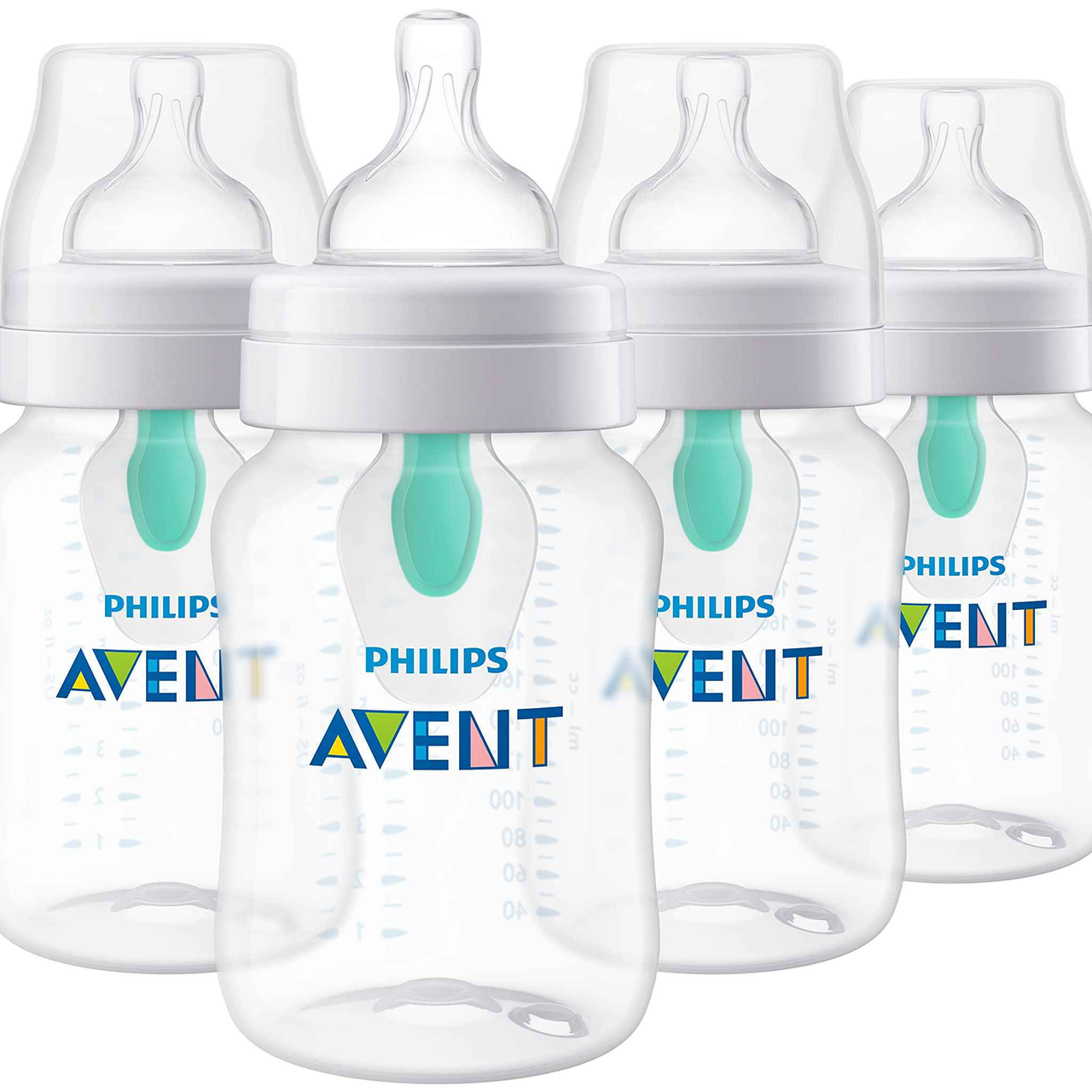 【含税直邮】AVENT 飞利浦新安怡婴儿宽口PP奶瓶仿母乳防胀气260ml 4个装