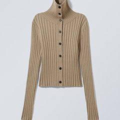 Weekday 修身针织高领开衫