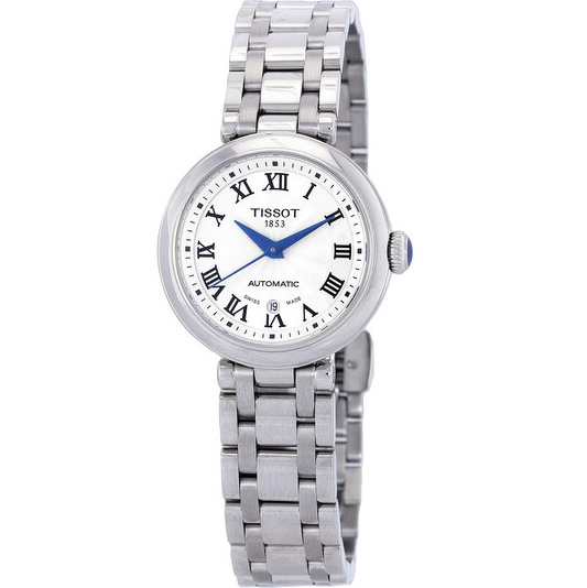 刘亦菲同款！TISSOT 天梭 Bellissima 自动白色表盘女士手表