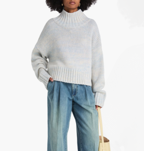 ZIMMERMANN 混色羊毛高领毛衣