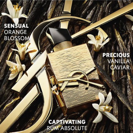 上新！YSL 限量版自由之水 50ml 鎏金拉丝瓶身 奢金香草调