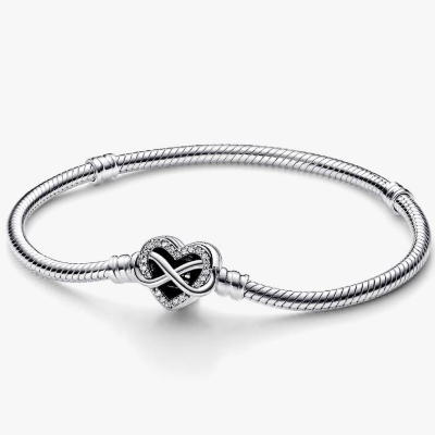 Pandora 潘多拉 无限爱心扣蛇形手链