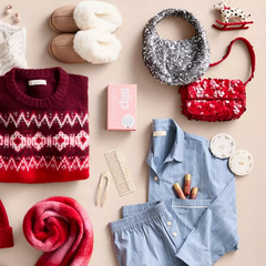 Loft：假日送礼指南 粉红色格子围巾$25