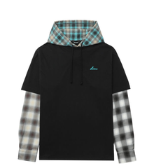 We11Done 格纹拼接连帽衫