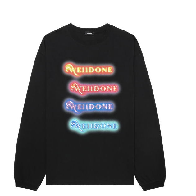 We11Done Logo 字母印花长袖上衣