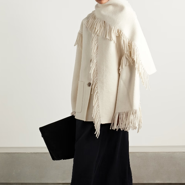 TOTEME 白色围巾外套