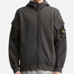 凑单价！Stone Island 拉绒有机棉连帽卫衣