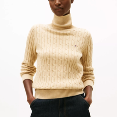 TOMMY HILFIGER 罗纹针织高领毛衣