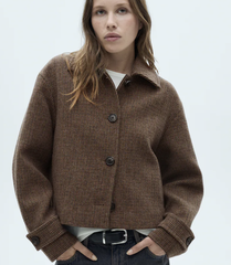 Mango 千鸟格外套