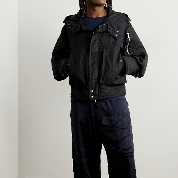 DRIES VAN NOTEN Tech-Twill 派克大衣