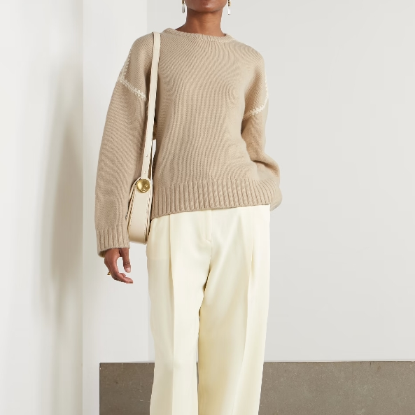 TOTEME Oversized 刺绣毛衣