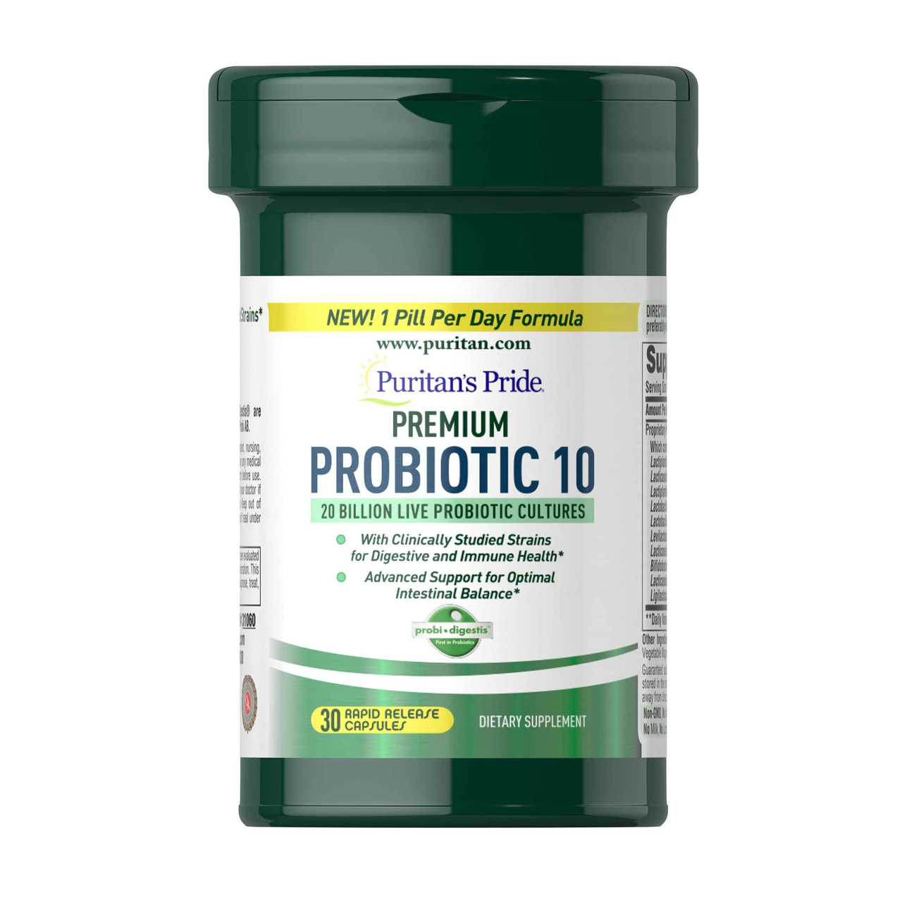 【含税直邮】Puritan's Pride 普丽普莱 益生菌胶囊 20亿活菌 30粒