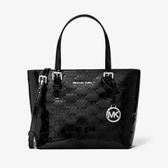降价！Michael Kors 小号 漆皮 Logo压花托特包