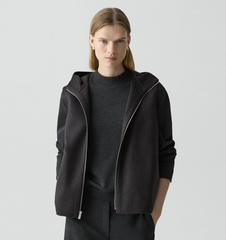 Theory 羊绒羊毛混纺连帽外套