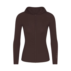 SKIMS x NIKE 棕色拉链连帽衫