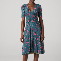 DVF Koren 双面印花连衣裙