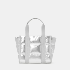 Kate Spade Kip Puffy 银色小号托特包