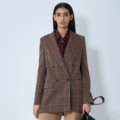 Max Mara 格纹双排扣 西装外套
