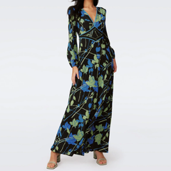 DVF Seline 水墨花卉印花连衣裙