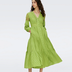 陈数同款！DVF Gigi 绿色连衣裙