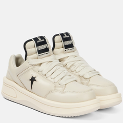 RICK OWENS x Converse Turbowpn 灰白色皮革运动鞋