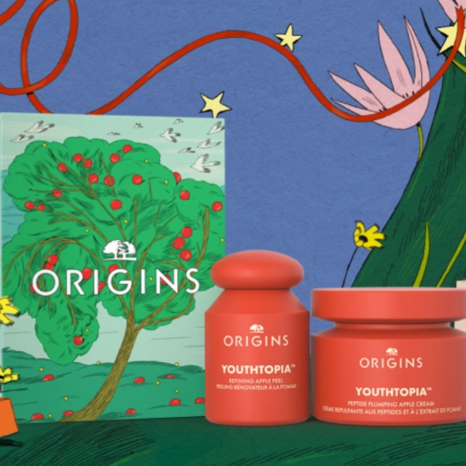 Origins：特别版节日礼品套装 「自然心愿树」插画包装超精美