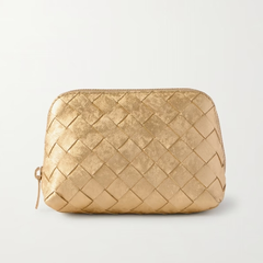 BOTTEGA VENETA 金色编织手拿包