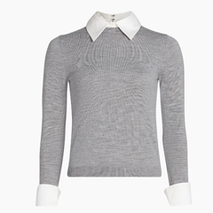 韩里韩气！Alice + Olivia 假两件羊毛毛衣