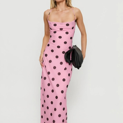 PRINCESS POLLY CELENA 粉色波点连衣裙