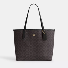 Coach 蔻驰 City 老花托特包