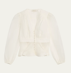 Zimmermann 黎明串珠V领衬衫