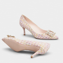 Tessabit US：Roger Vivier 奢雅礼遇 蕾丝方扣芭蕾鞋$397