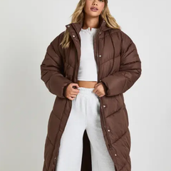 Boohoo 连帽长款羽绒服