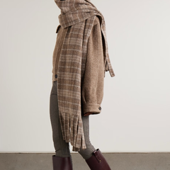 BURBERRY 巴宝莉格纹围巾夹克外套