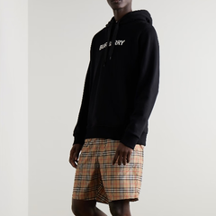 BURBERRY 巴宝莉字母徽标黑色连帽卫衣