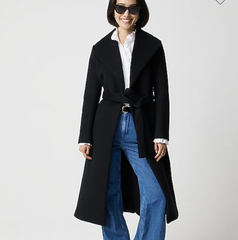 J.CREW 黑色系带大衣